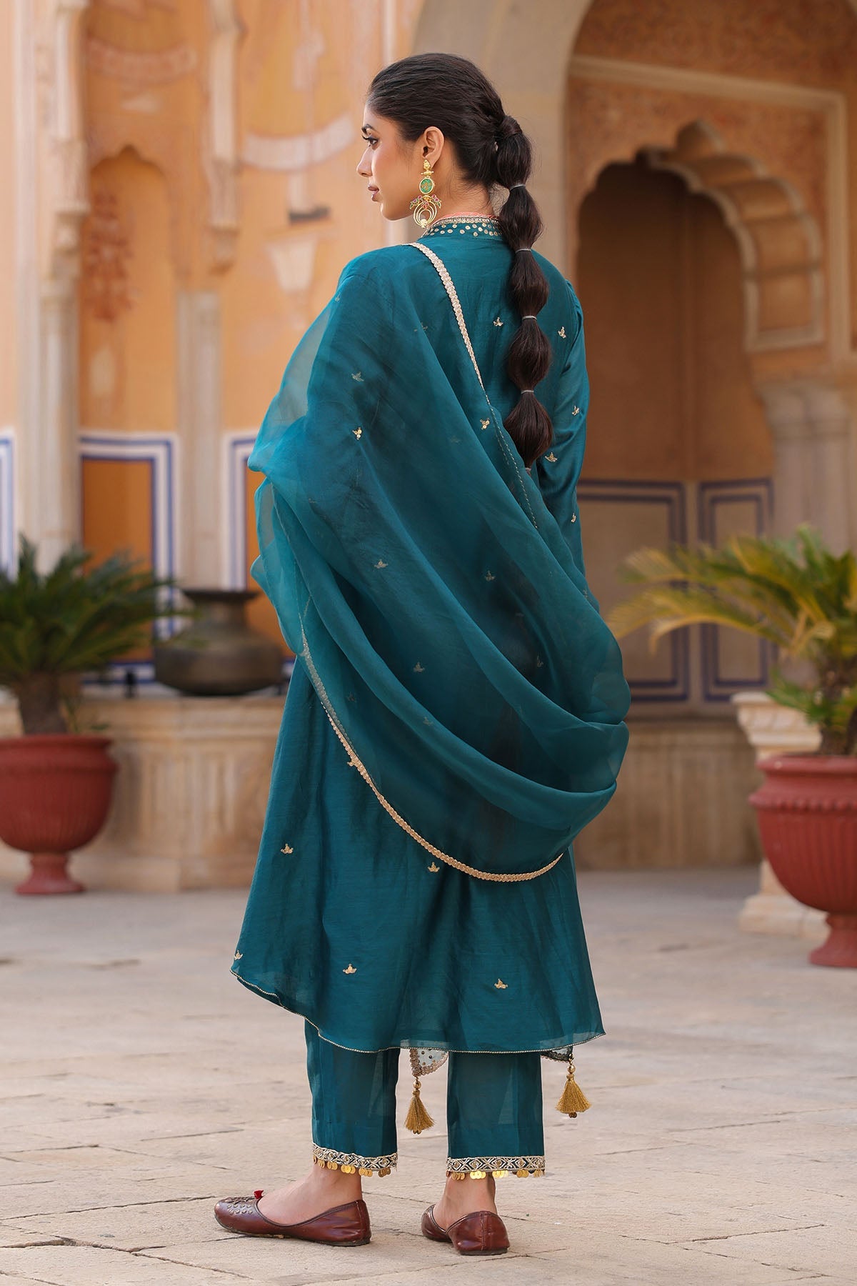 PAKEEZAH PAAN BUTA JODA TEAL BLUE